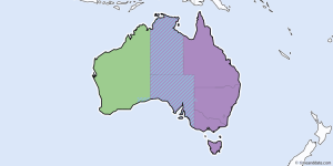 سه منطقه اصلی کشور استرالیا از نظر منطقه زمانی شرح دهید؟