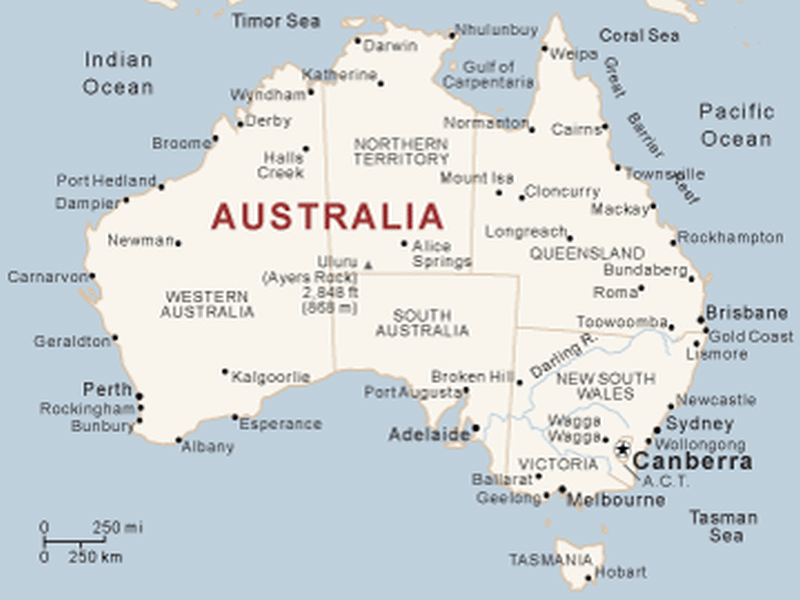 استرالیا در کدام قاره است؟