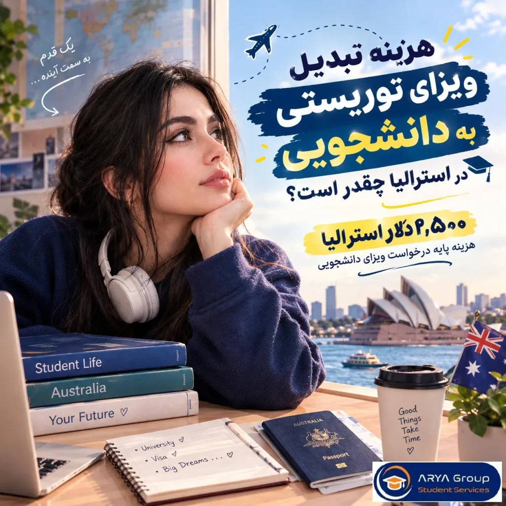 هزینه تبدیل ویزای توریستی به دانشجویی در استرالیا